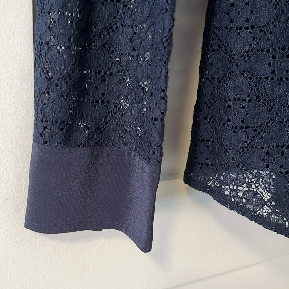 Club Monaco Lace Shirt with Silk Trim - Picture 4 of 4
